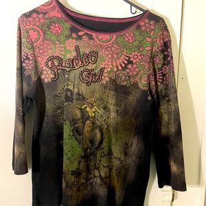 Cactus shirt. Pictures of front and back.